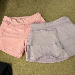 Athleta girl shorts and skirt